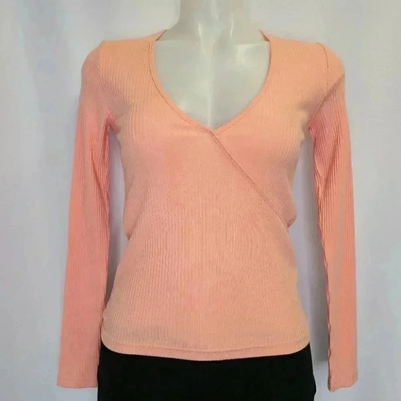 Revolve The Fifth Label Pink Ribbed Stretch Top Y2K Style Barbiecore Top Small - Picture 1 of 11